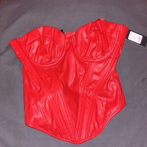 Red tube top